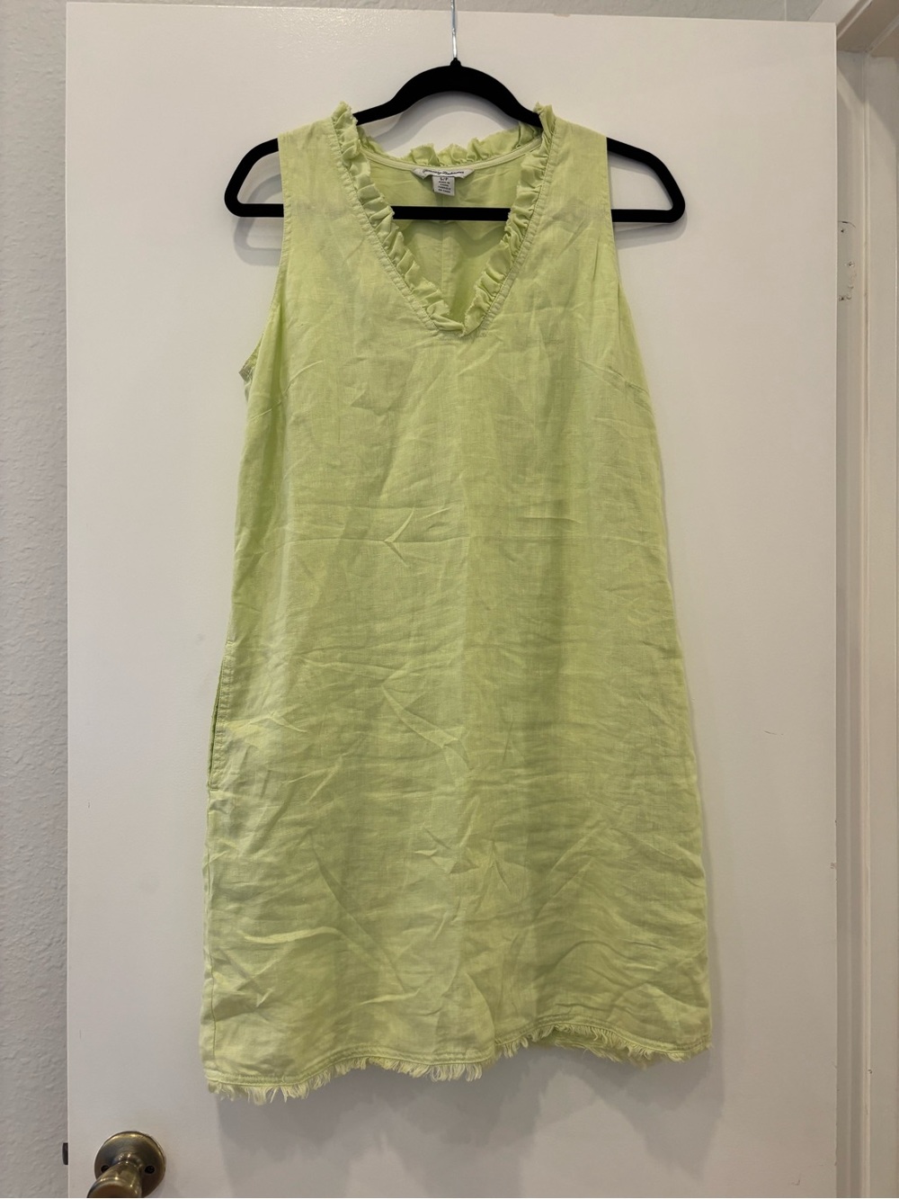 NWOT lined Tommy Bahama Two Palms Ruffle Linen Tank Shift Dress Preppy